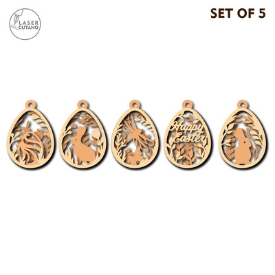 復活節快樂裝飾標籤 復活節快樂裝飾標籤 - LaserCutano - 001