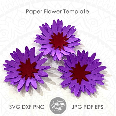 Paper Flower SVG | Easy Paper Flowers - Artisan Craft - 001