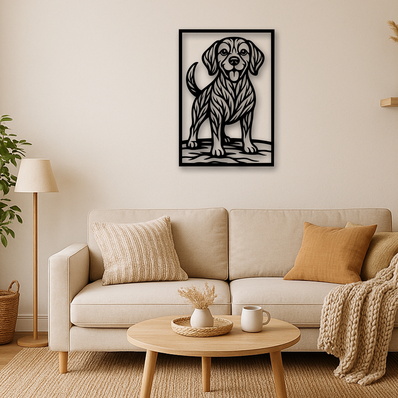 比格犬雷射 svg，可愛的小狗雷射切割，寵物愛好者設計 - HappyDesignStudio - 002