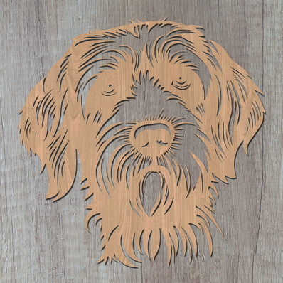 Wirehaired Pointing Griffon Laser SVG - HappyDesignStudio - 002