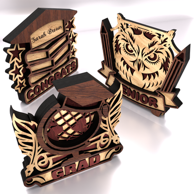 畢業貓頭鷹設計 畢業貓頭鷹設計 - LaserCutano - 001