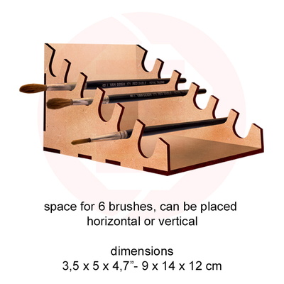 Laser cut Brush holder art supplies diy crafts template - Daniel San - 002
