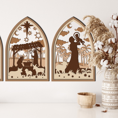 聖誕節耶穌誕生場景 - LaserCutano - 002