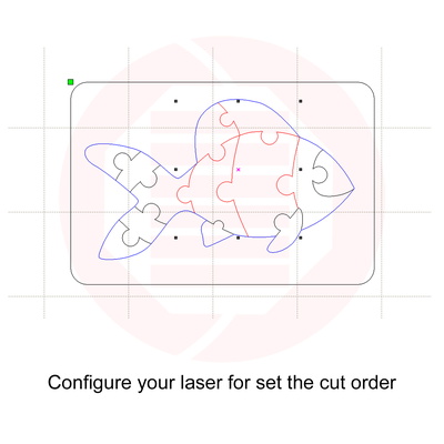 Laser cut Sea animals puzzle wooden puzzle diy crafts gift - Daniel San - 003