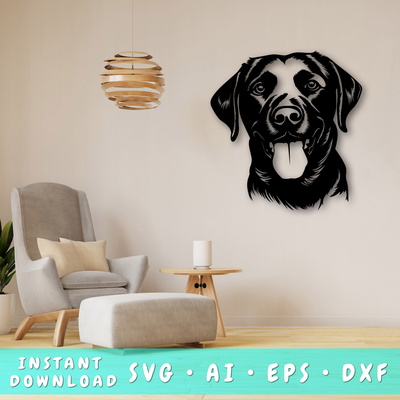 Labrador Retriever Laser SVG - HappyDesignStudio - 001