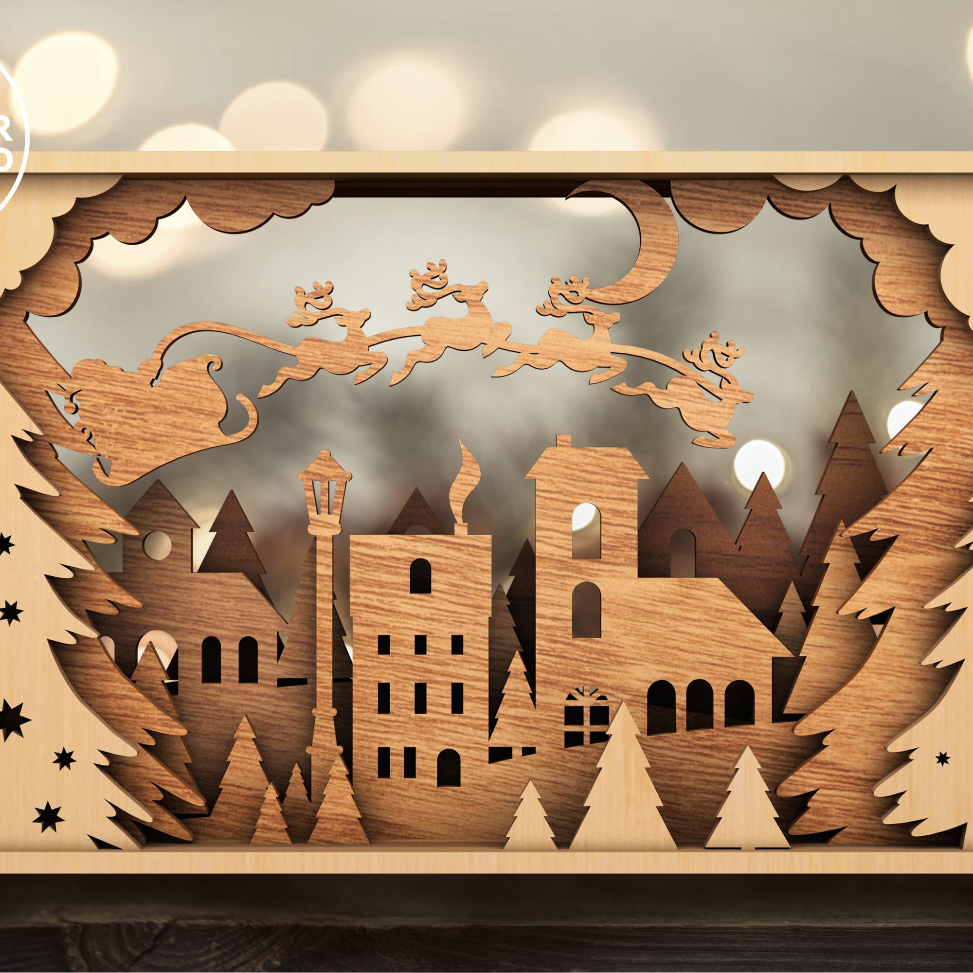 Multilayer Christmas Scene - LaserCutano - 002